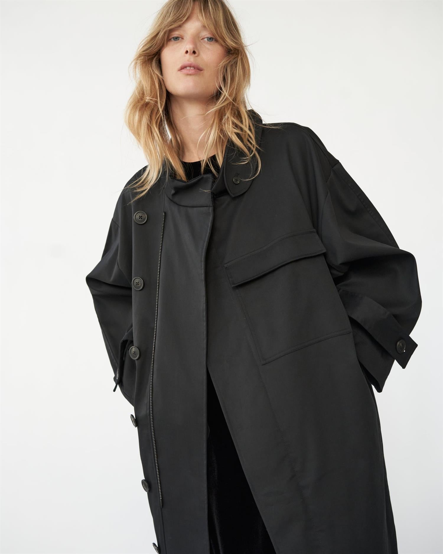 Water Resistant Coat Black – ensemble