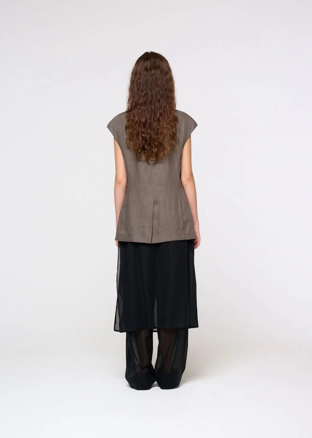 【ENFOLD 25ss】SHEER LAYERED PANTS black Amomento - Sheer Layered Pants - Black – Ensemble nettbutikk