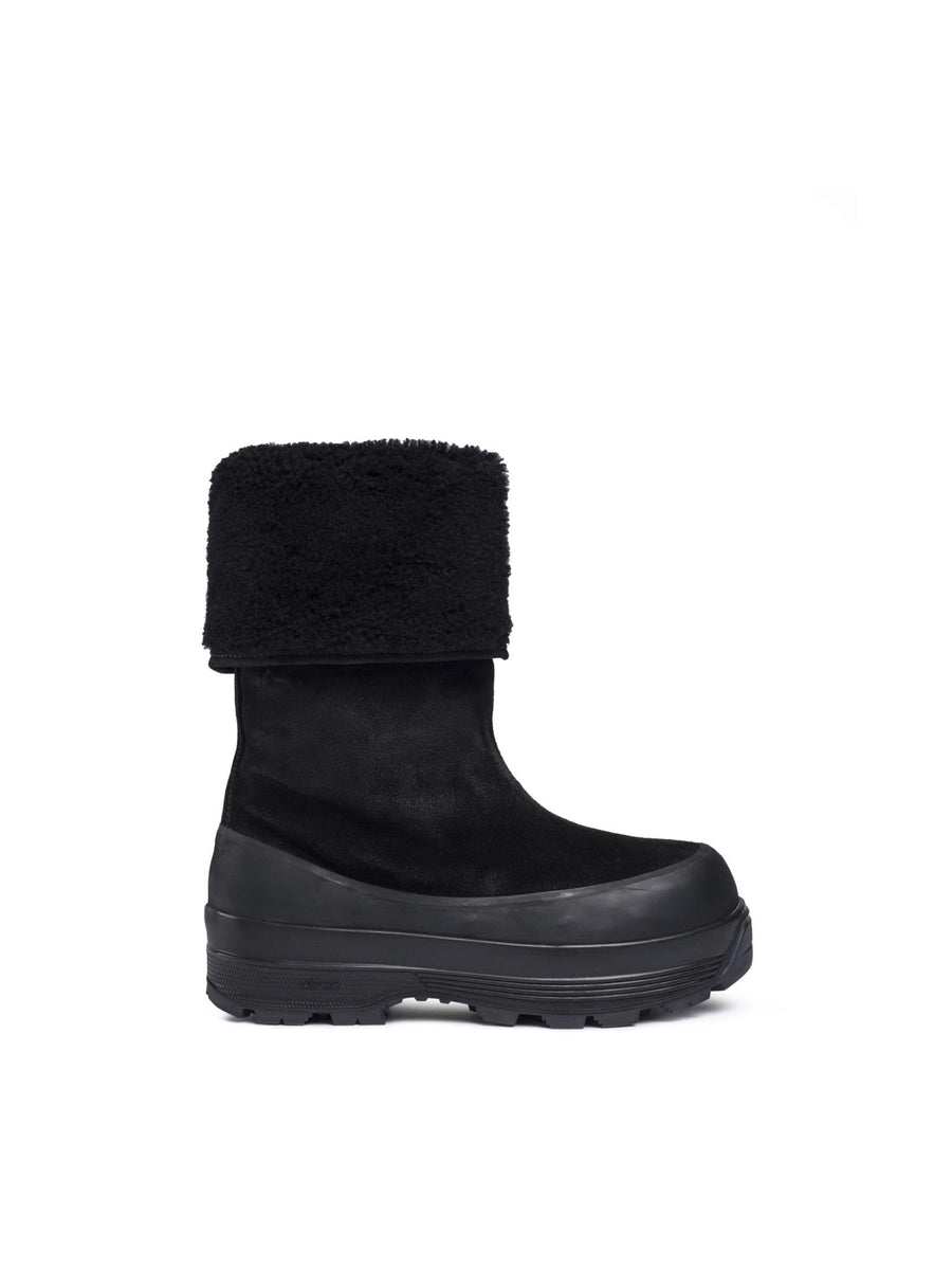 Alta Badia Shearling Black Suede