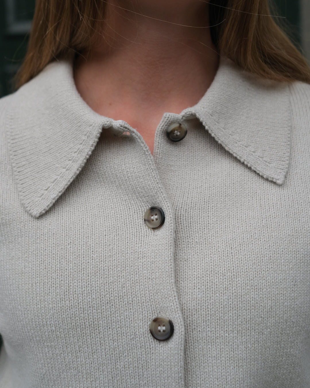 Marie Wool Cardigan - Mastic