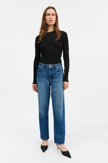 Allison Cropped Jeans Vintage Washed Blue