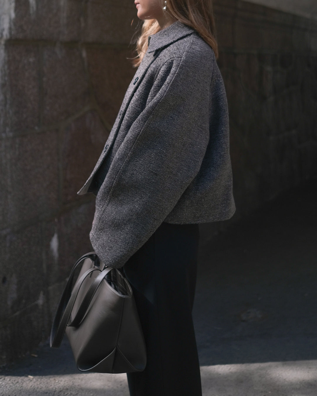 Clarissa Structure Blend Jacket - Mink Melange