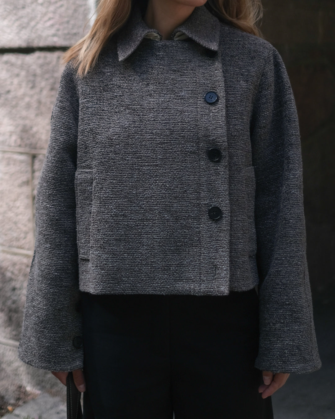 Clarissa Structure Blend Jacket - Mink Melange