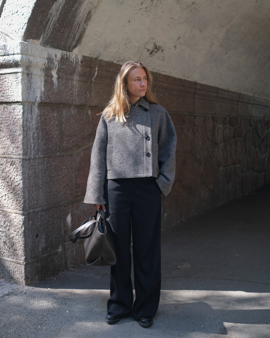 Clarissa Structure Blend Jacket - Mink Melange