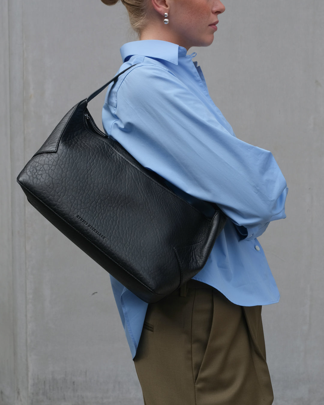 Hagu Leather Bag - Black