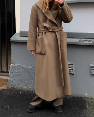 Hooded Wrap Coat