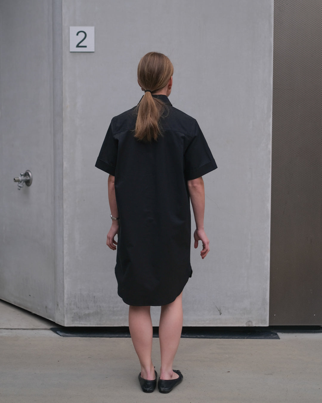 Army Shirt Dress - Black