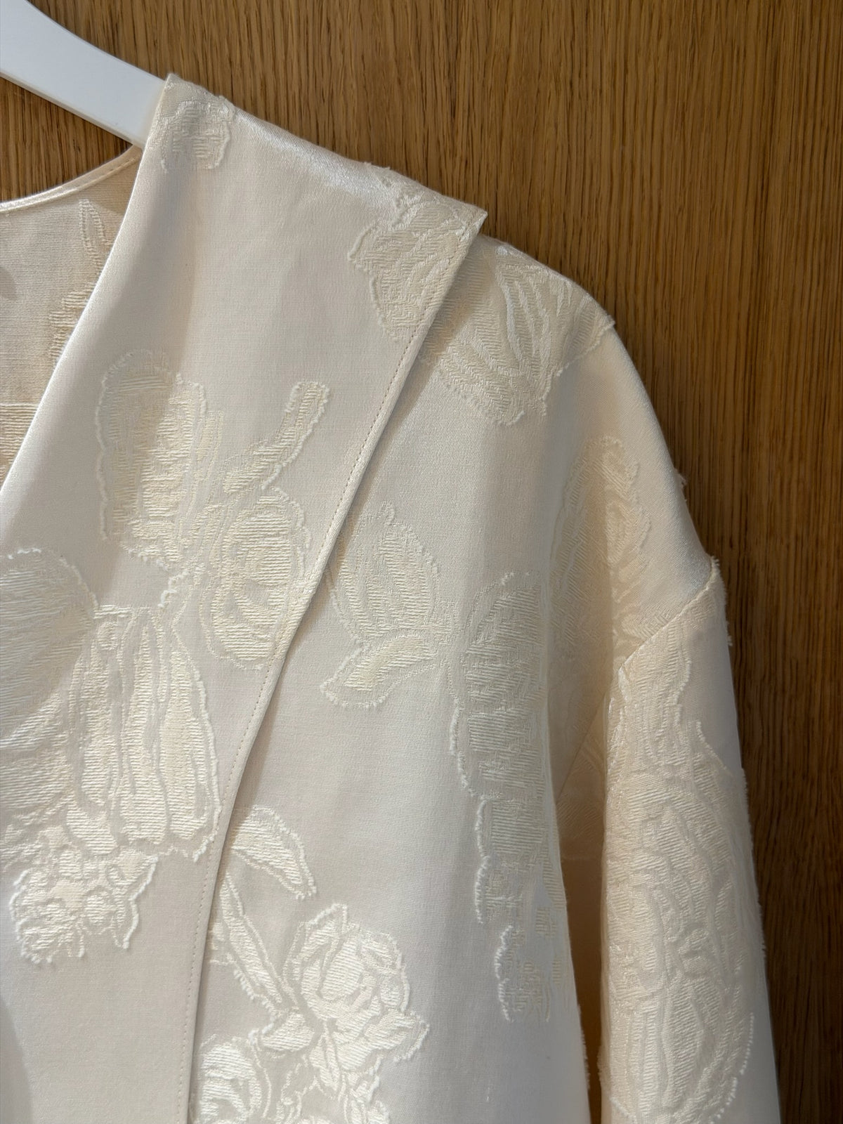 Cleo Jaquard Blouse - Ivory