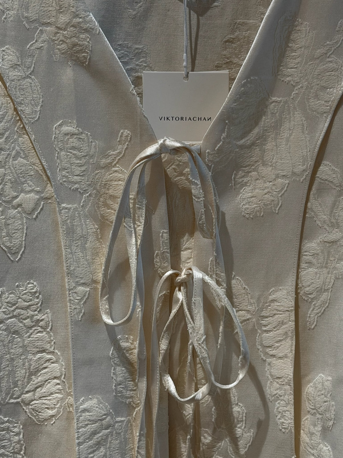 Cleo Jaquard Blouse - Ivory