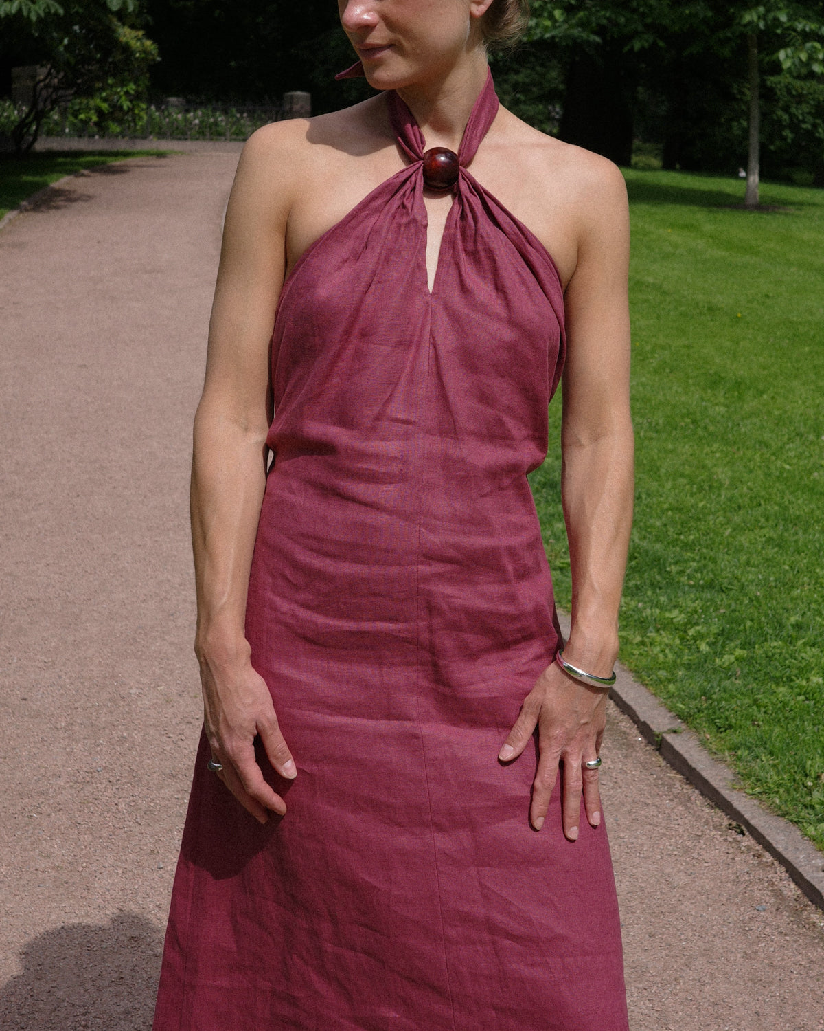 Lourdes Maxi Dress - Rhubarb