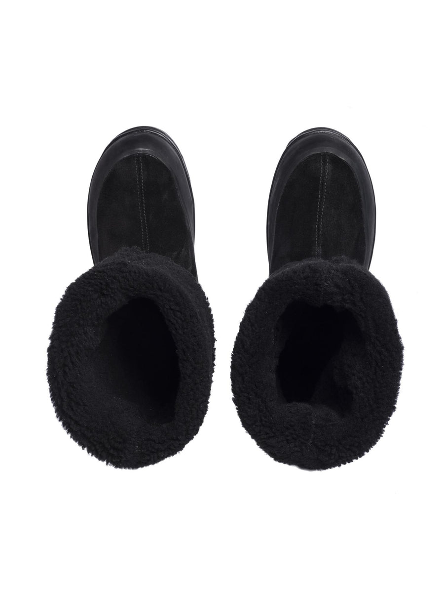 Alta Badia Shearling Black Suede