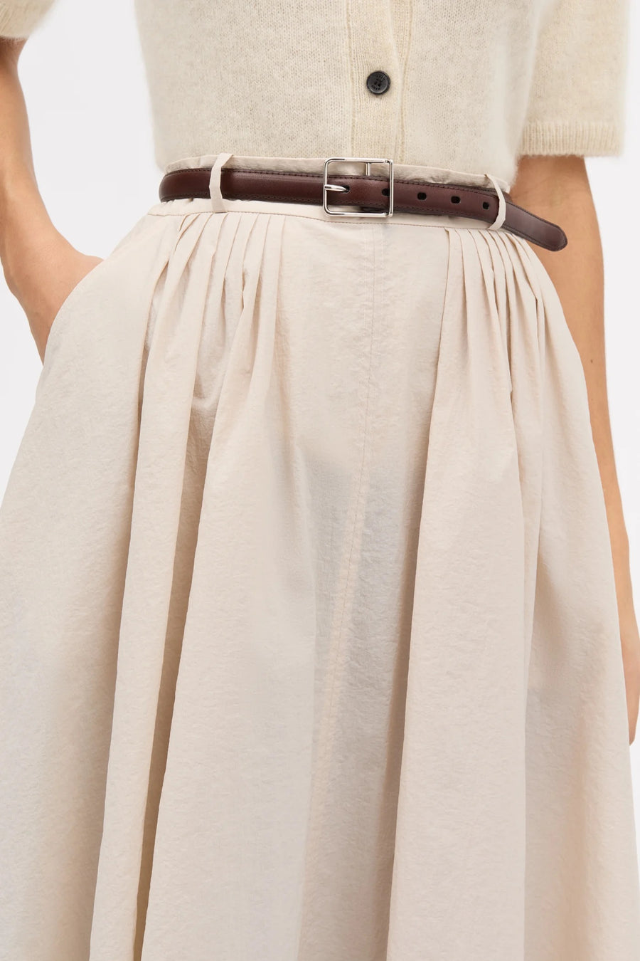Ami Leather Belt Brown