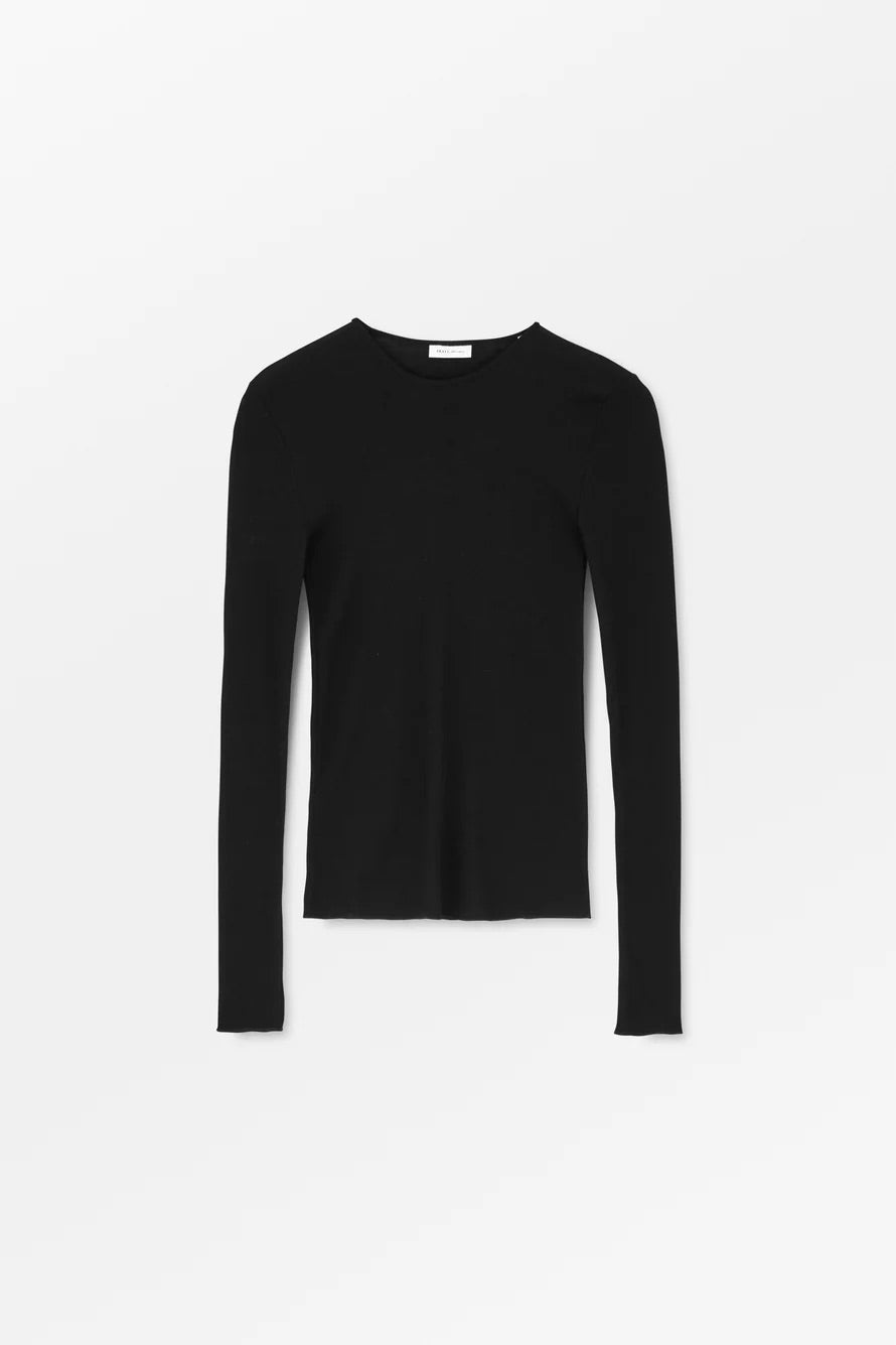Amy O-Neck Blouse Black