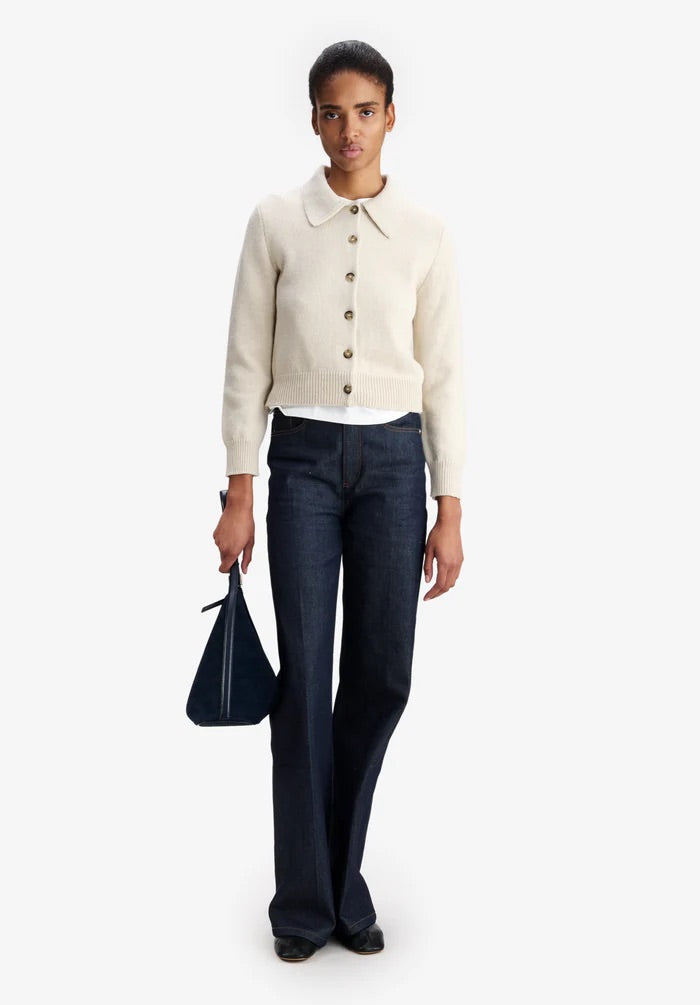 Marie Wool Cardigan - Mastic