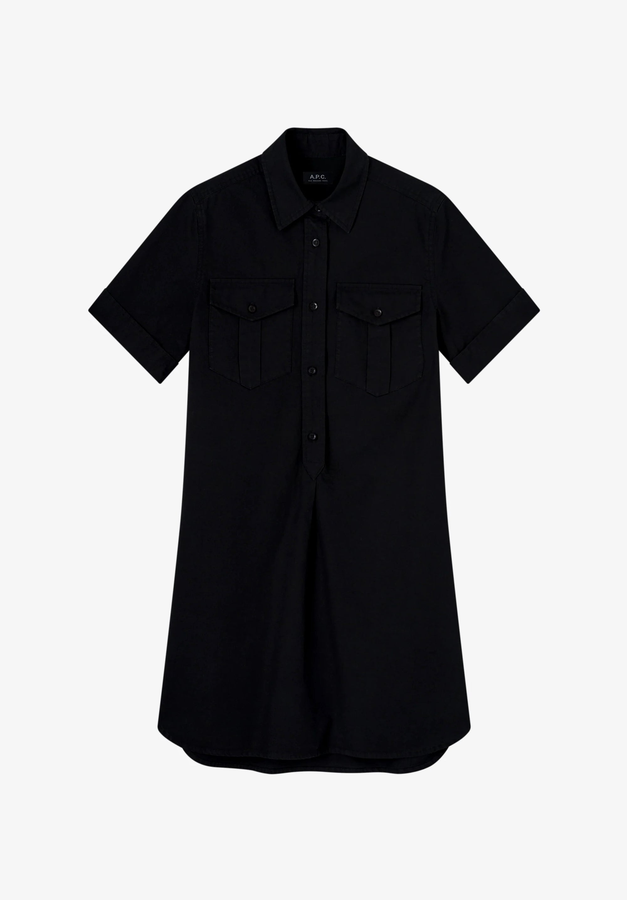 Army Shirt Dress - Black