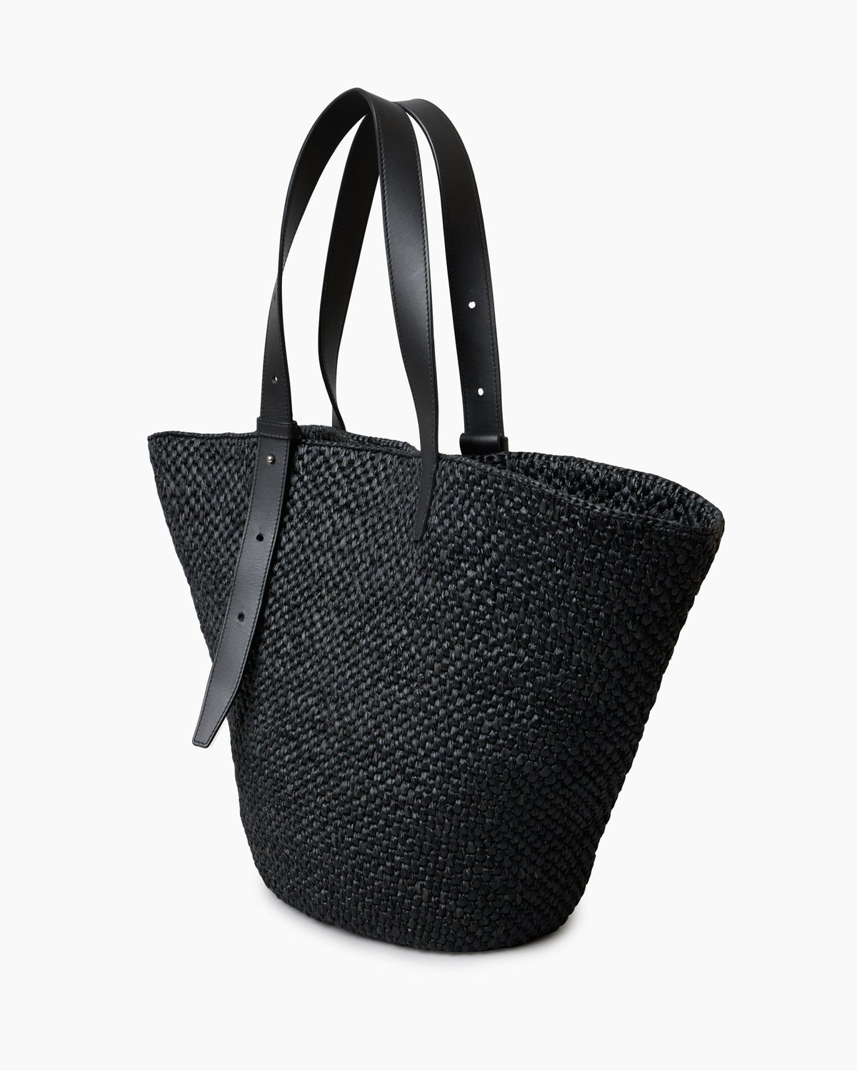 Lié Studio - The Bianca Raffia Bag Large - Black – Ensemble nettbutikk