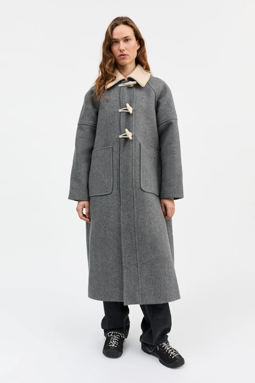 Bibi Duffle Coat Grey Structure