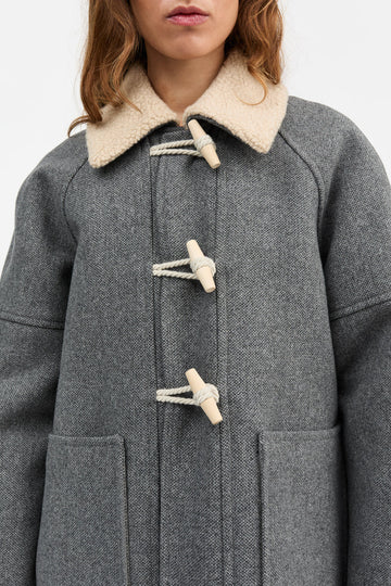 Bibi Duffle Coat Grey Structure
