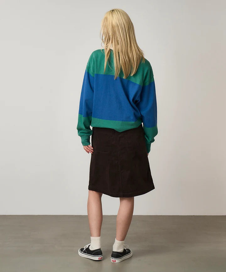 Buttoned Down Midi Skirt Deep Brown