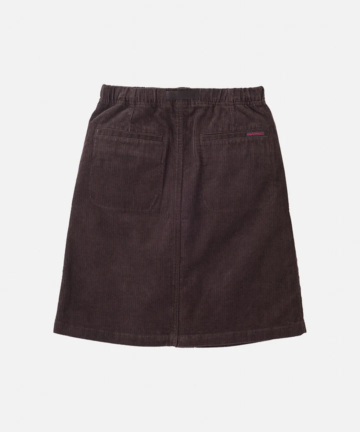 Buttoned Down Midi Skirt Deep Brown