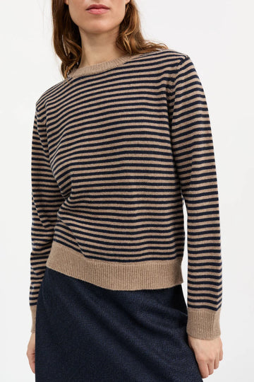 Cameron Jumper Brown/Navy Stripes