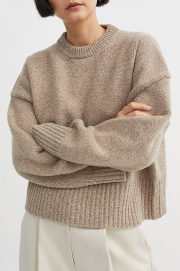 Campa Jumper Light Brown Mouliné