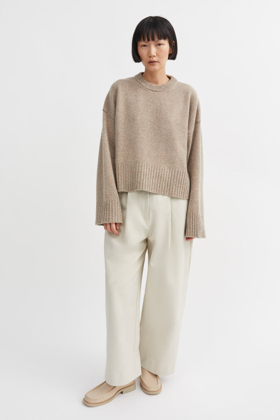 Campa Jumper Light Brown Mouliné