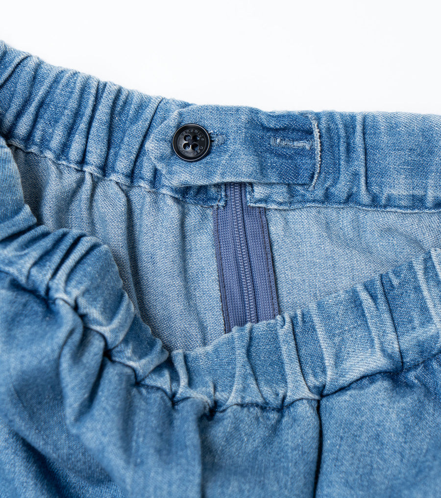 Light Denim Circular Skirt Indigo