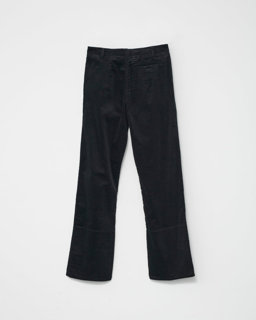 Corduroy Box Trousers Black