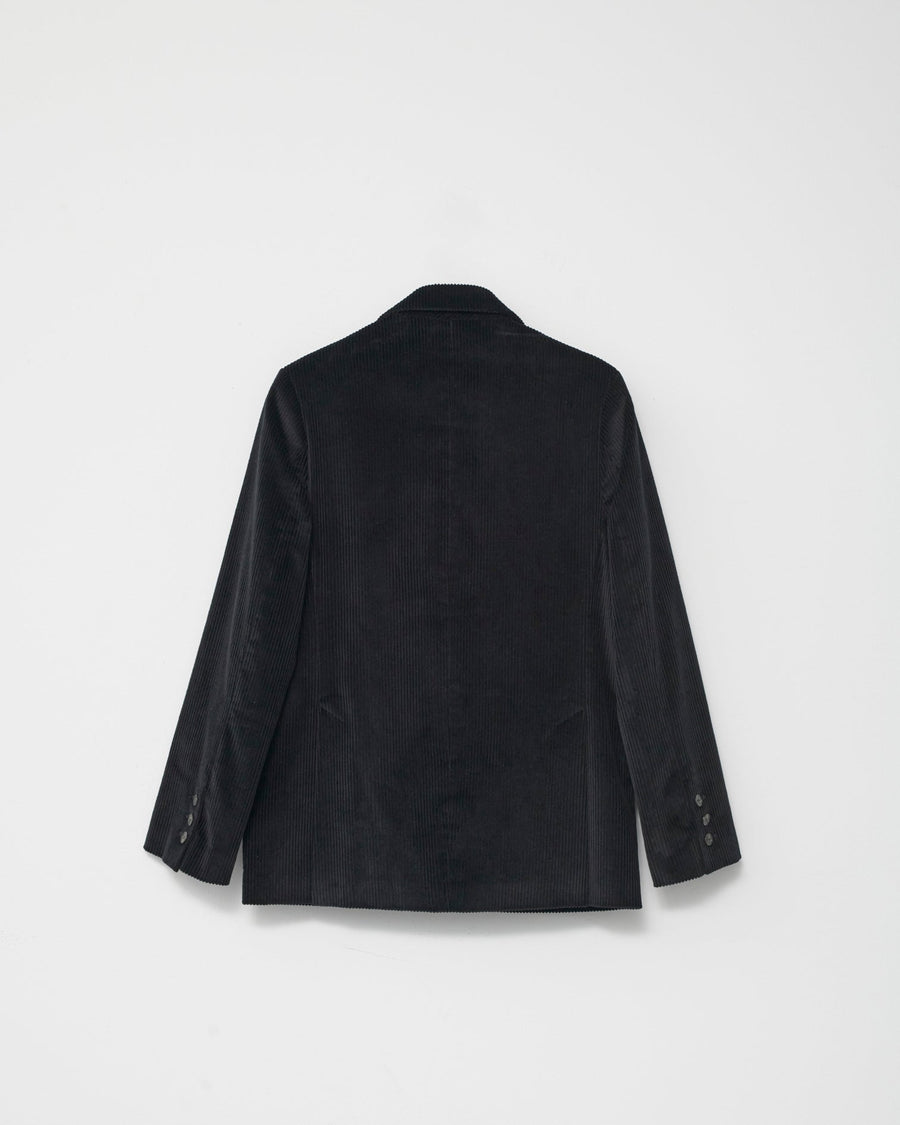 Corduroy Straight Blazer Black