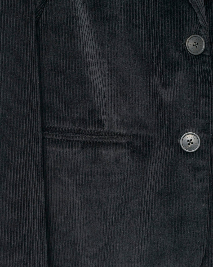 Corduroy Straight Blazer Black