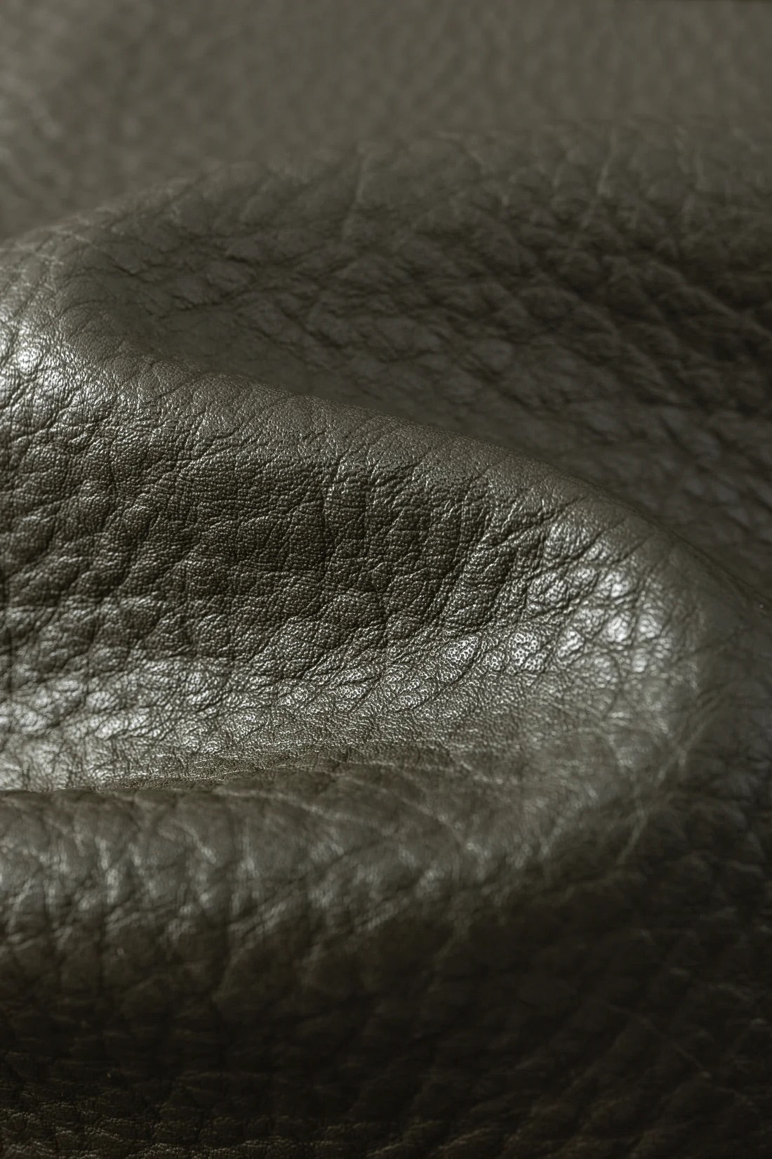 Cosmo Midi Leather Jacket Khaki