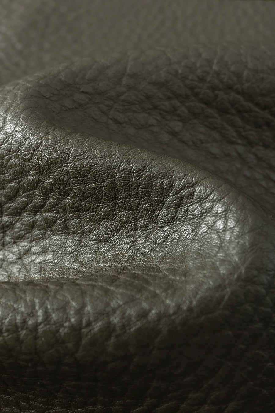 Cosmo Midi Leather Jacket Khaki