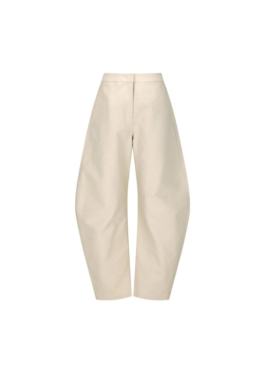 Curved Long Pants Beige