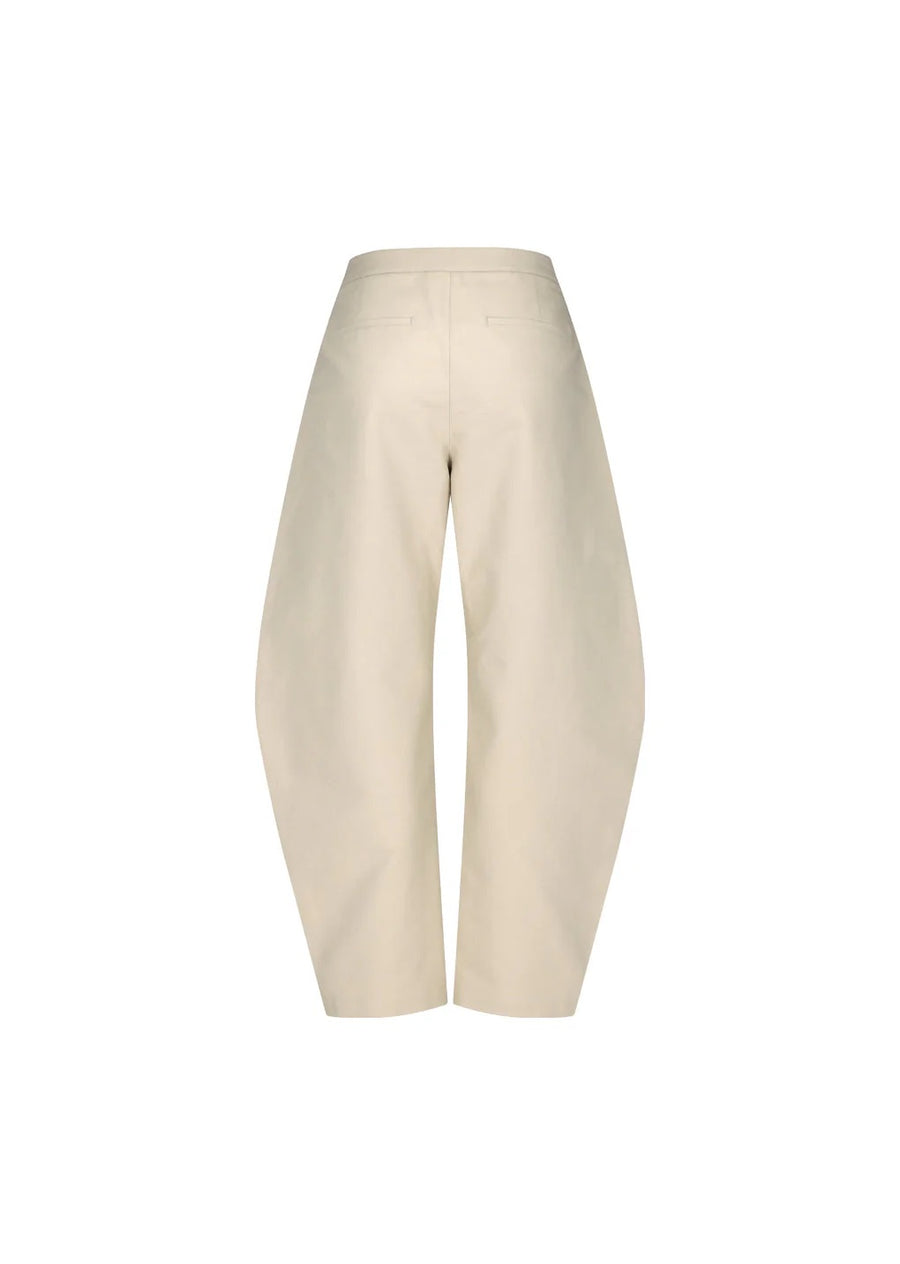 Curved Long Pants Beige