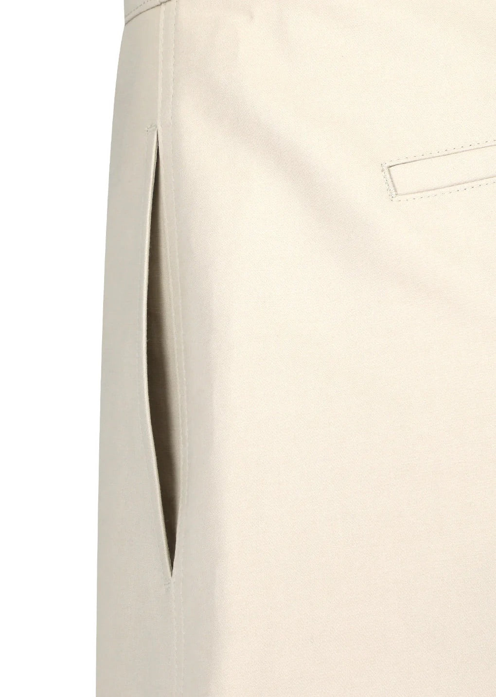 Curved Long Pants Beige