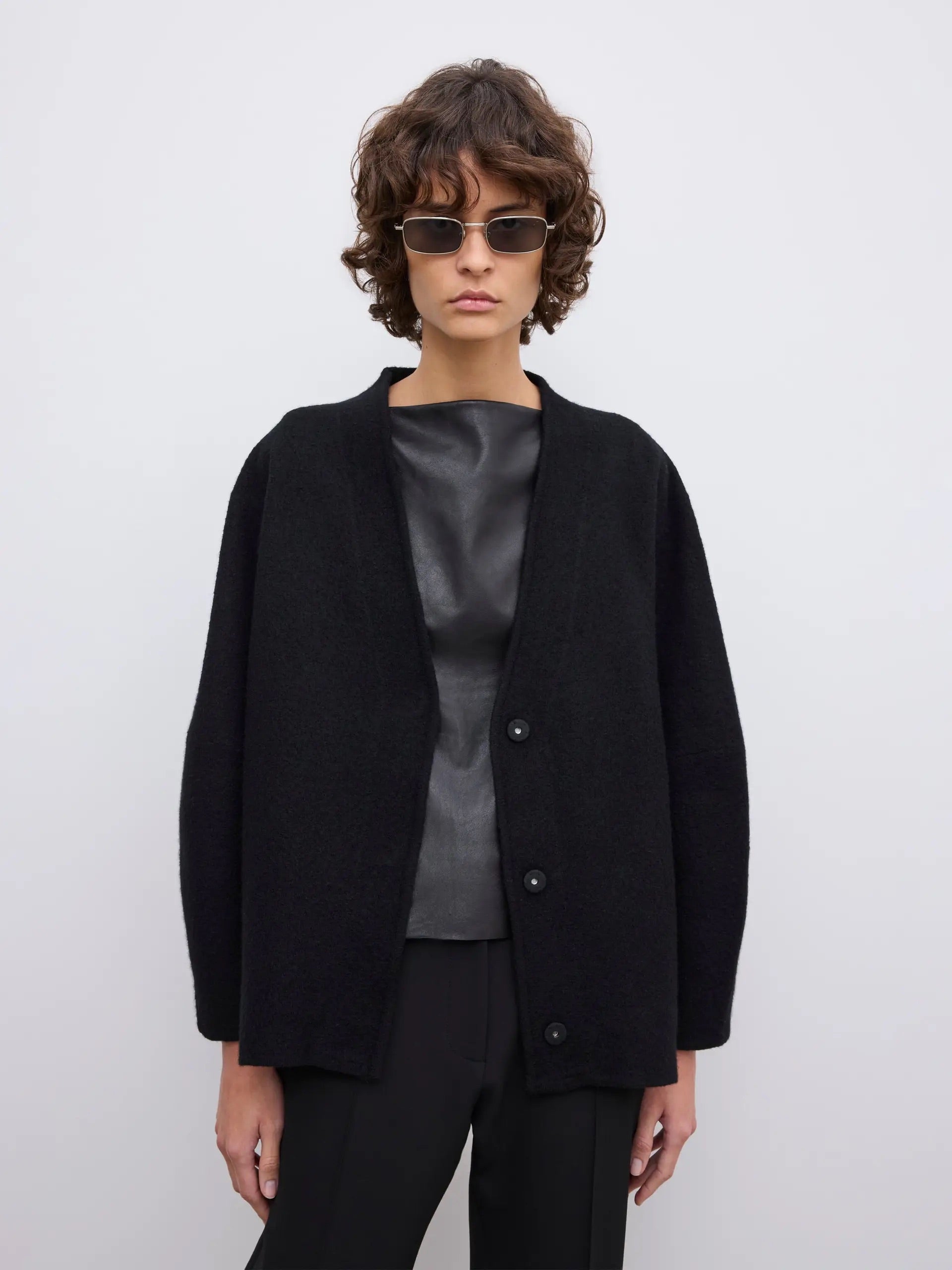 Bea Long Cardigan - Black