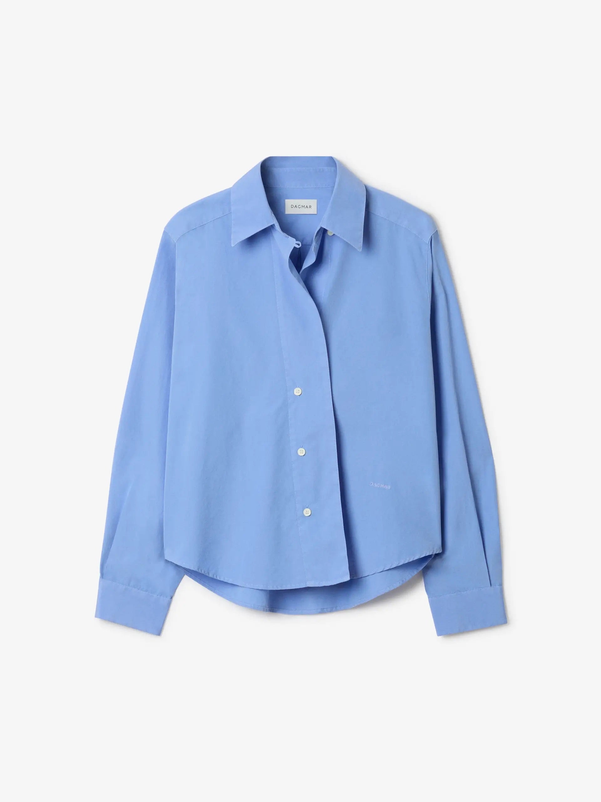 Cropped Shirt - Mid Blue