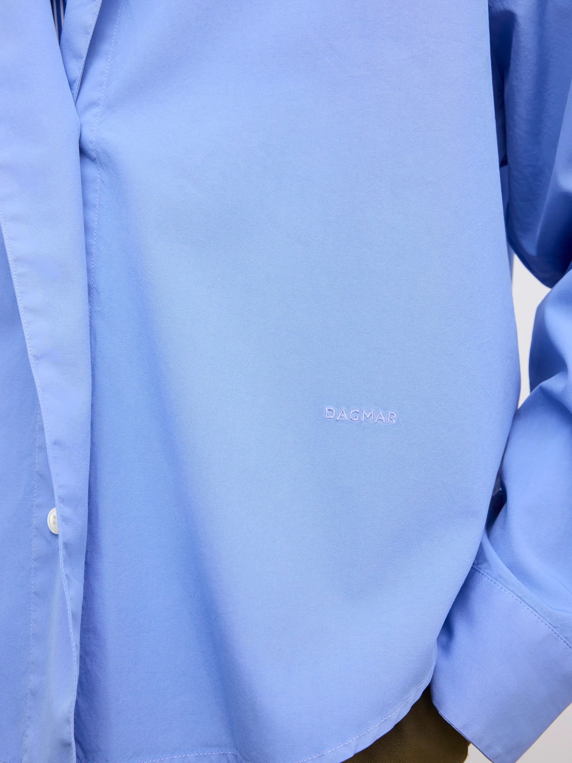 Cropped Shirt - Mid Blue