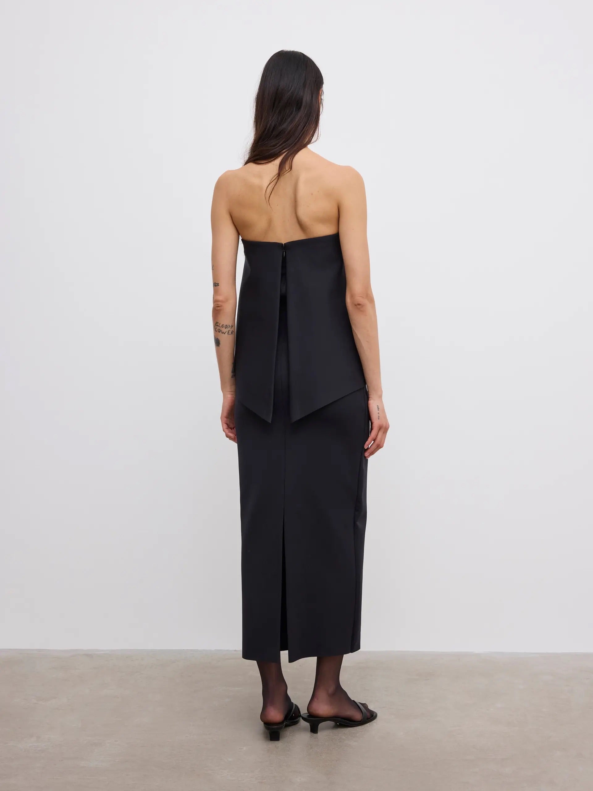 Square Slim Dress - Black