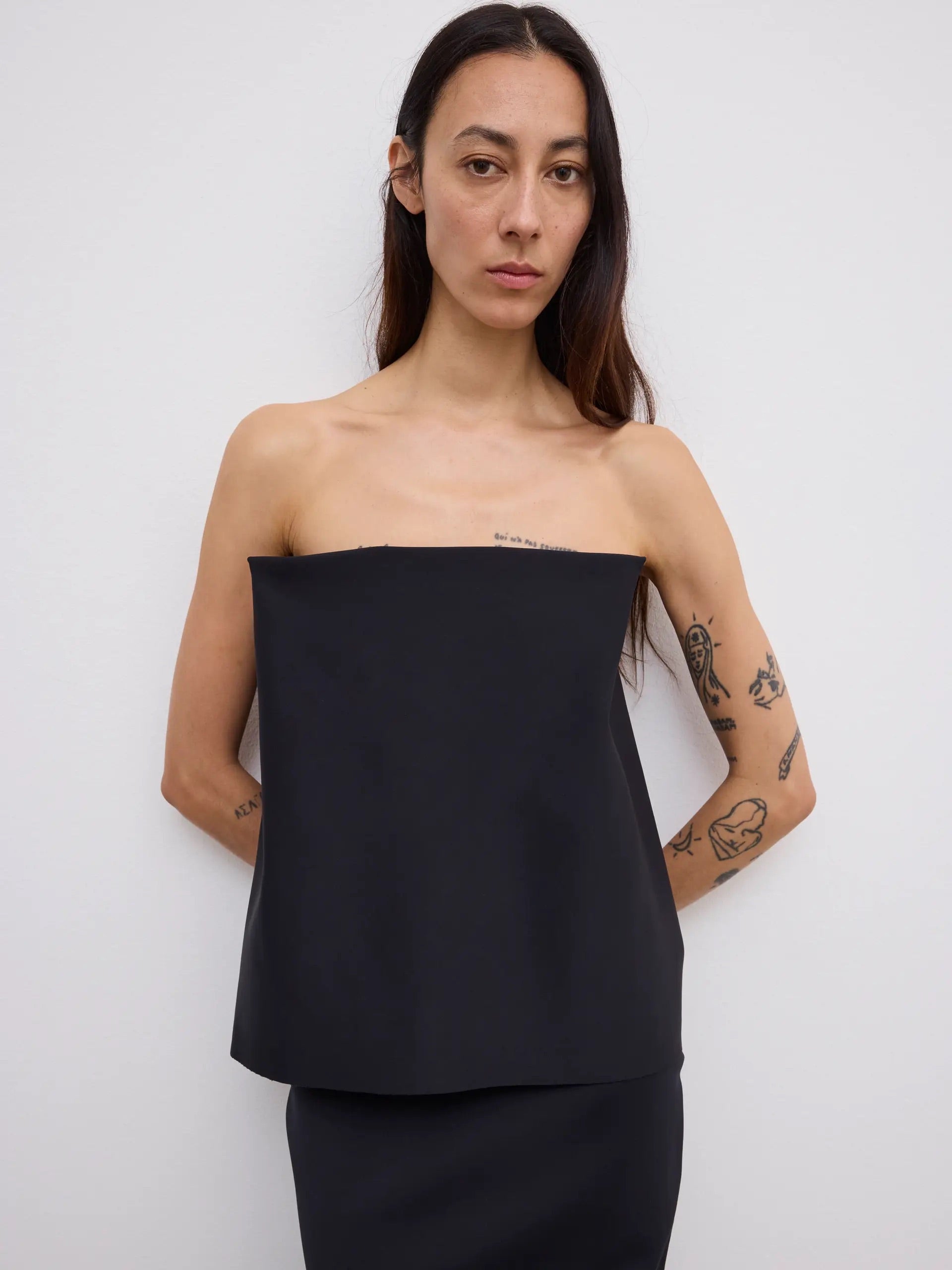 Square Slim Dress - Black