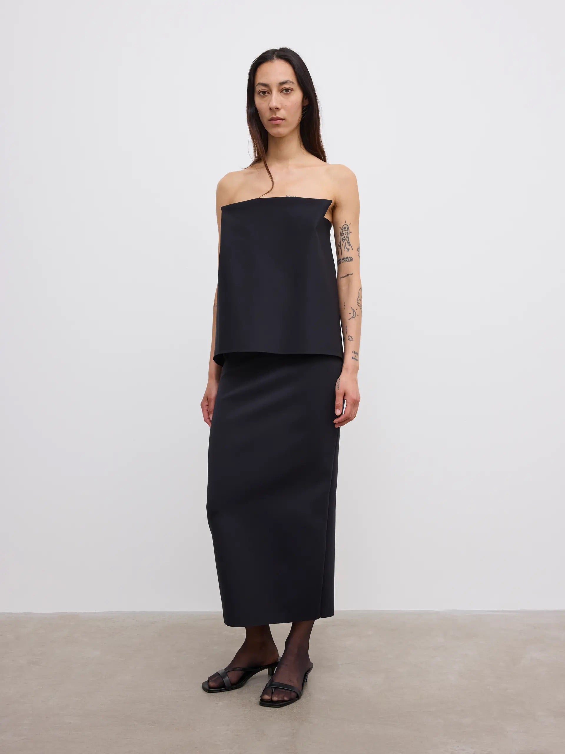 Square Slim Dress - Black