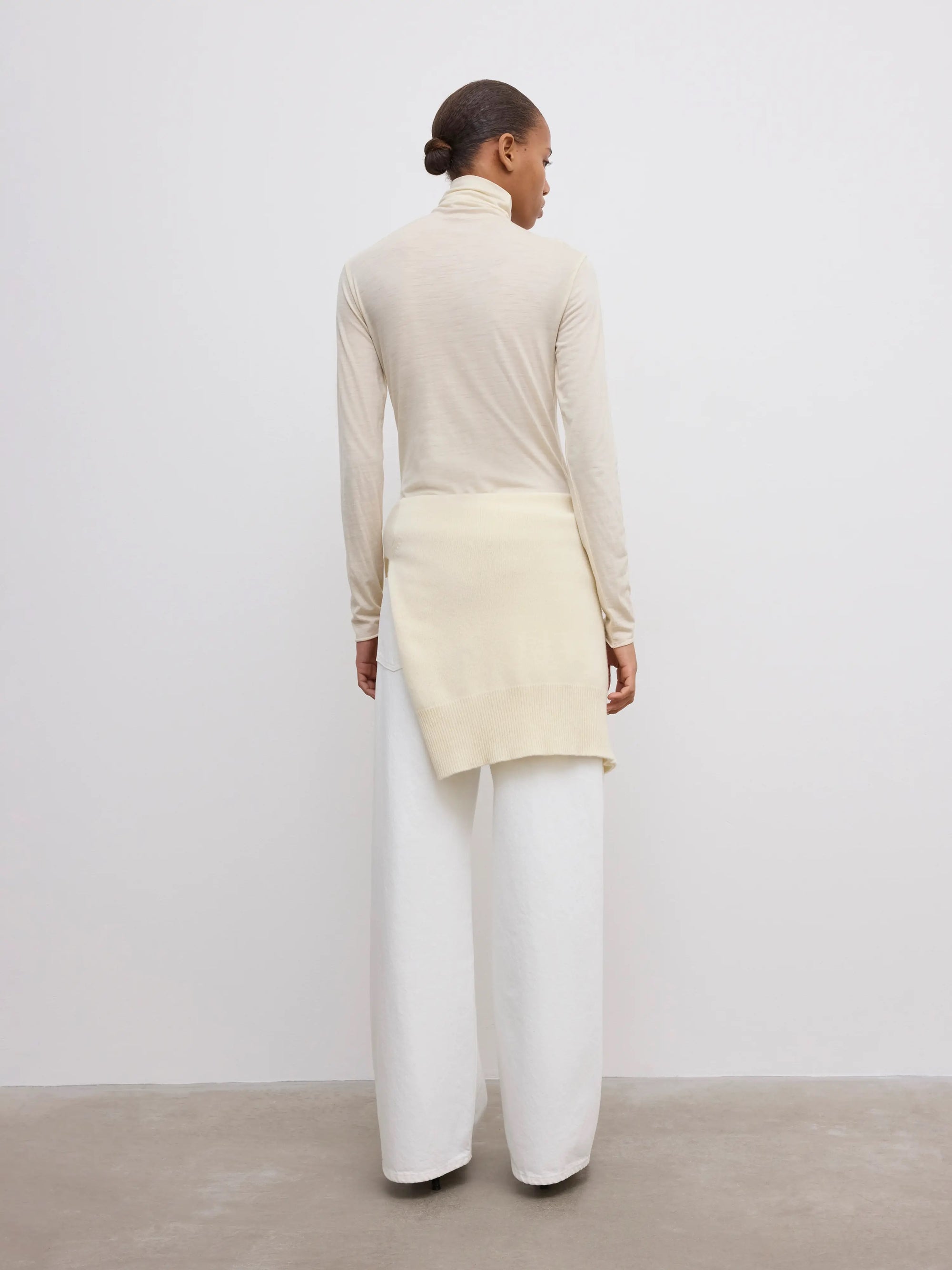 Wool Jersey Rollneck - Cream White