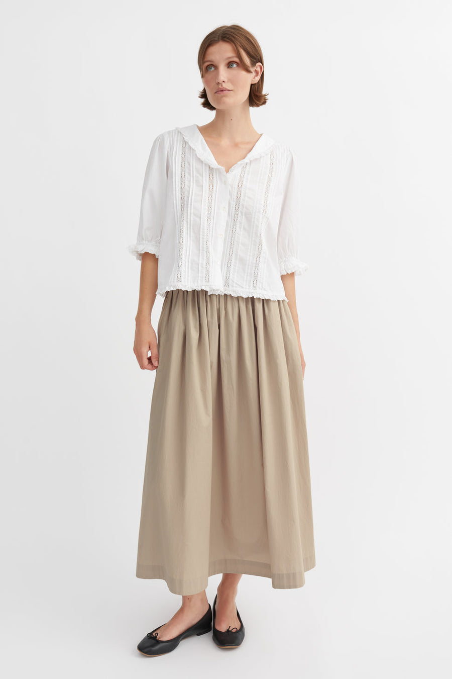 Dagny Skirt Stone Moss