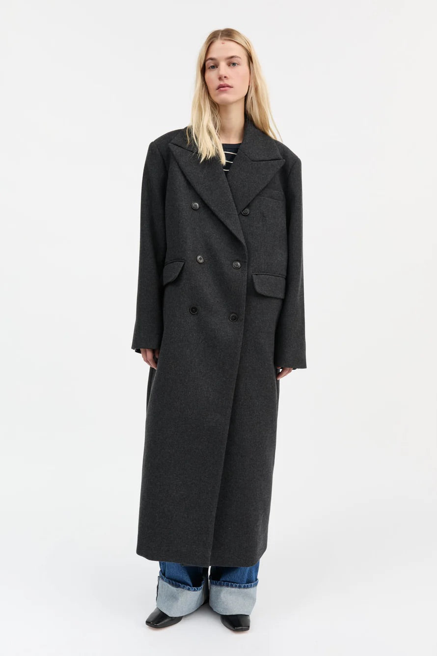 David Coat Dark Grey Melange