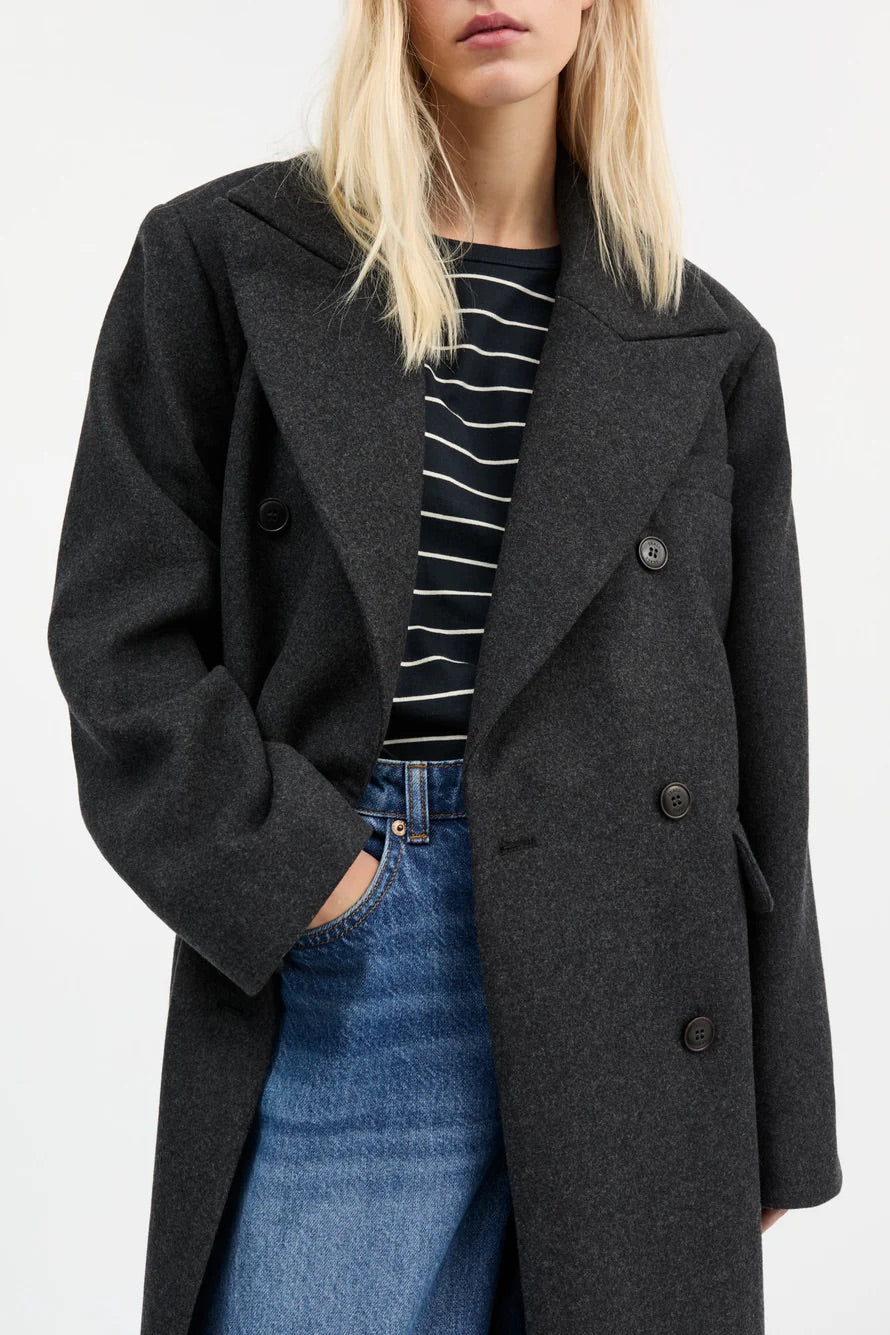 David Coat Dark Grey Melange