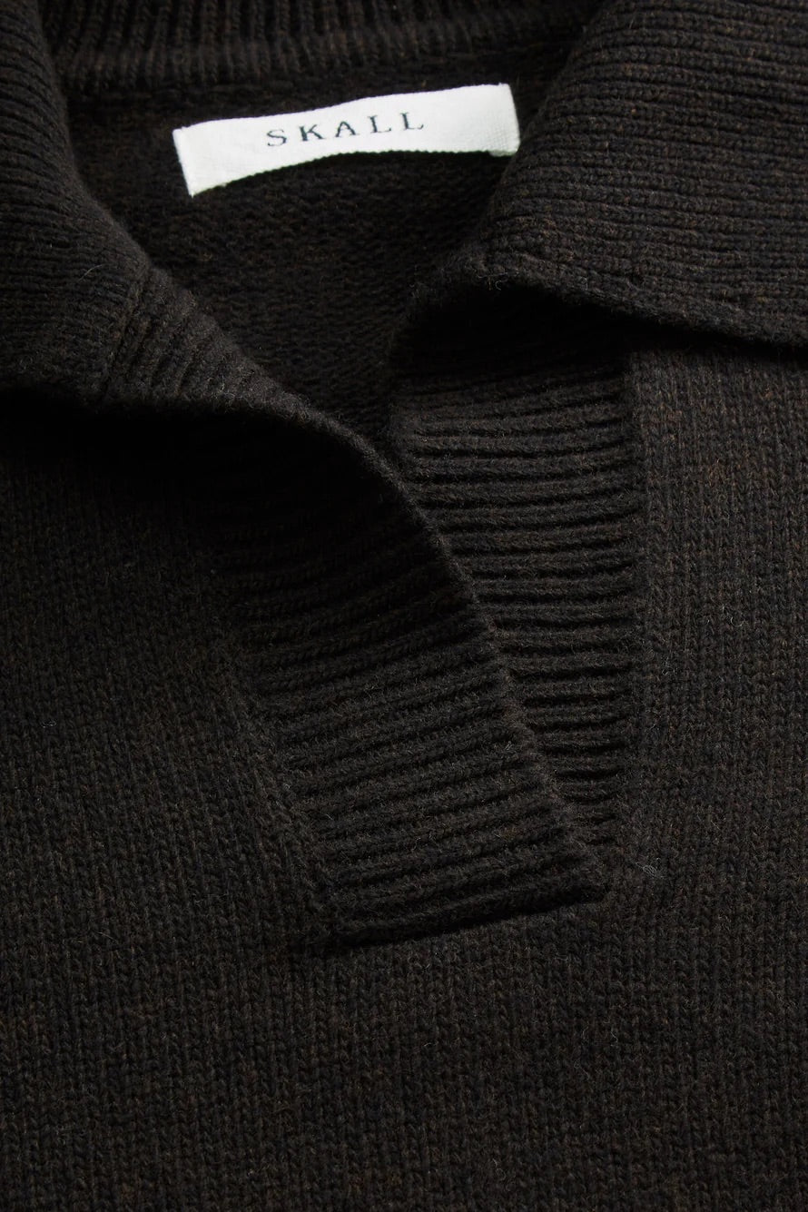 Dean V-neck Jumper Deep Brown