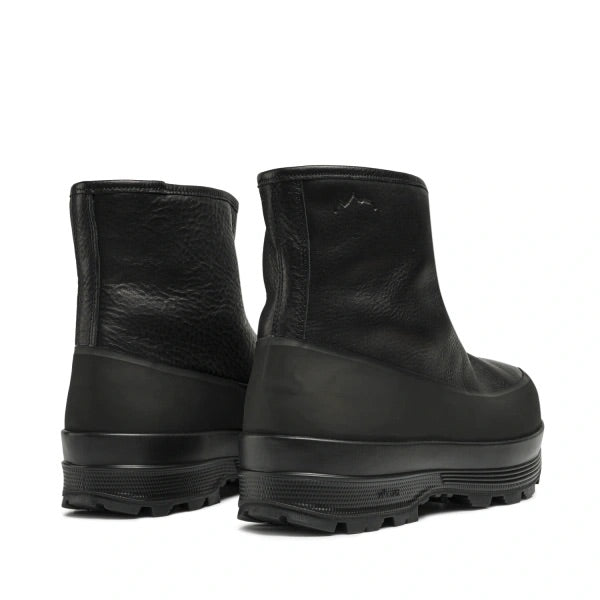 Badia Shearling - Black Leather