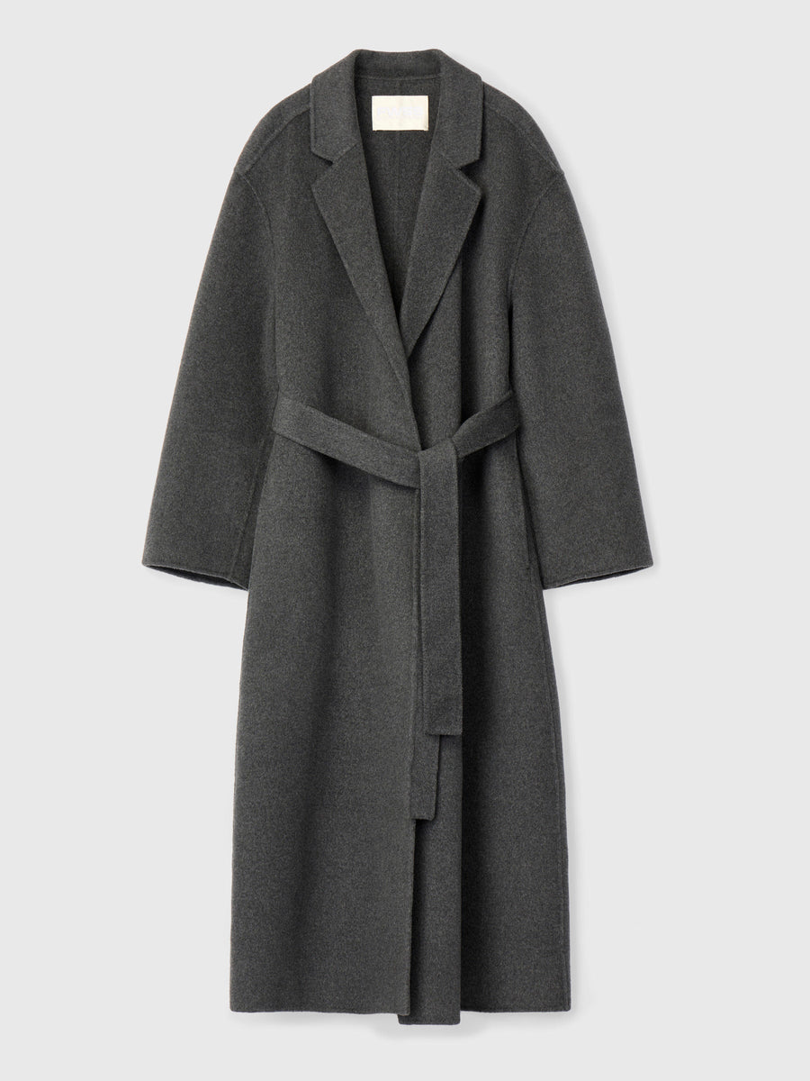Double Wrap Coat Charcoal