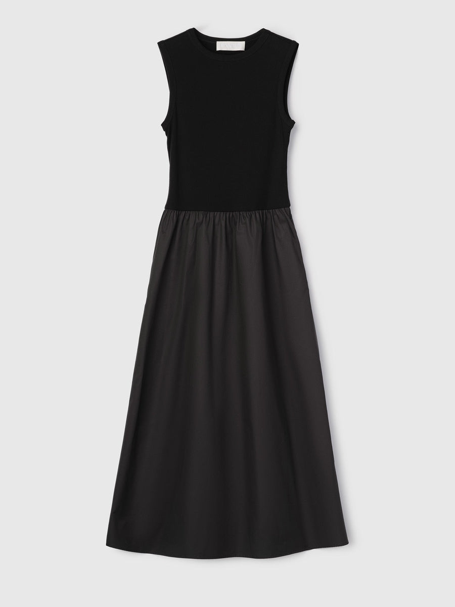 Drop Waisted Dress Jet Black
